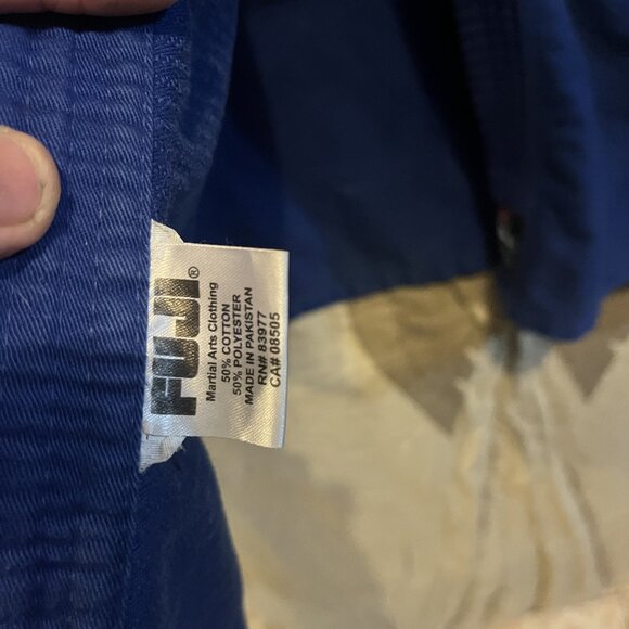 Fuji GI Gear Kimono Size 4 Unisex – Martial Arts Training Gi Blue White Heavy Du - Picture 6 of 15